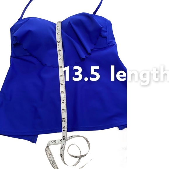 Hula Honey Cobalt Blue Tankini Top Size Small - Picture 4 of 6